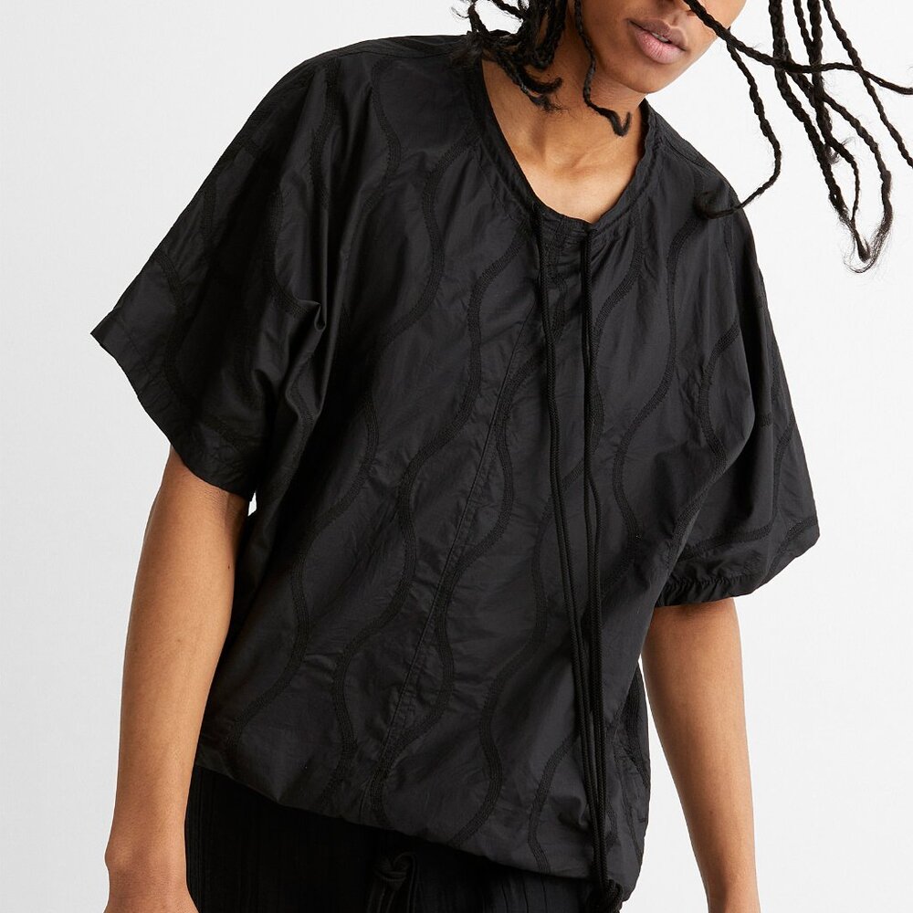 BNWT SS21 JULIUS "MAMUTHONES" EMBROIDERED DRAWSTRING TOP 2